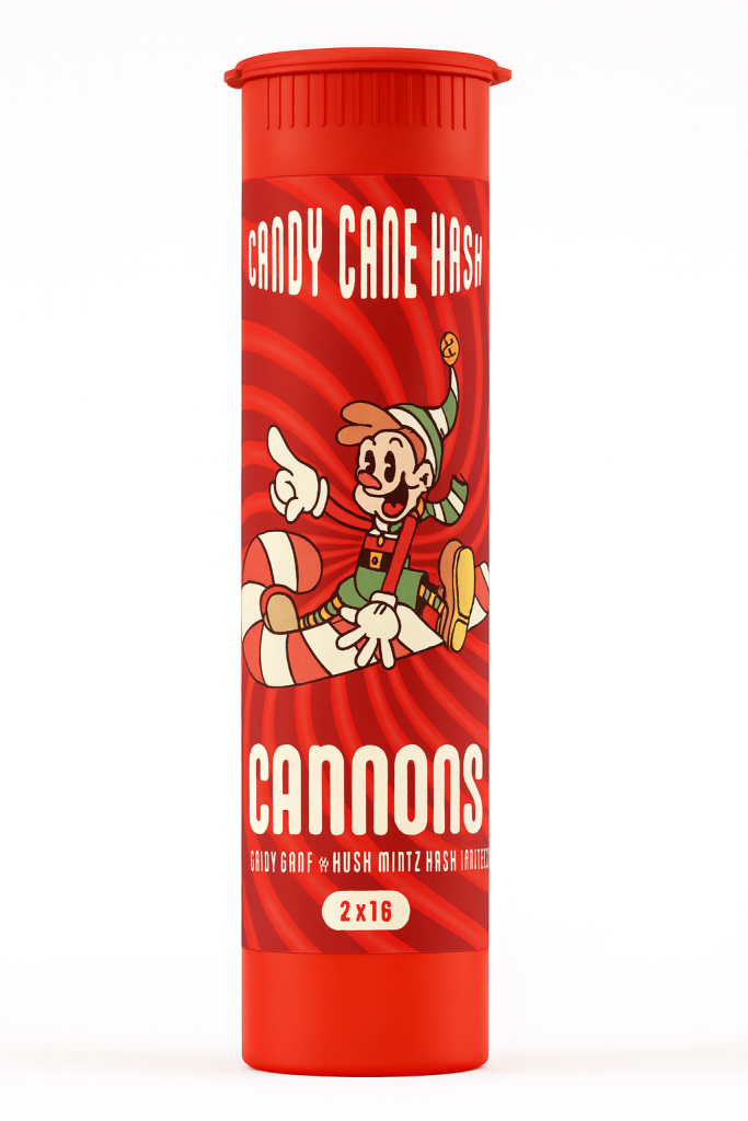 *New* Cannons – Candy Cane Hash Solventless Hash Pre-Roll (2 x 1G Pre Roll) (10 Pack)