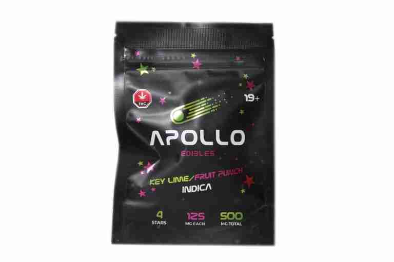 Apollo Edibles – Key Lime/Fruit Punch Shooting Stars 500mg THC Indica