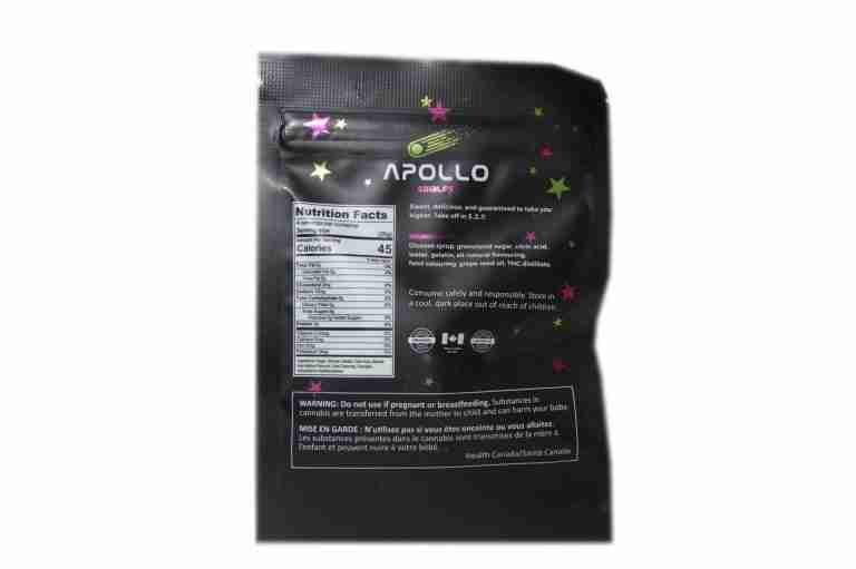 Apollo Edibles – Key Lime/Fruit Punch Shooting Stars 500mg THC Indica - Image 2