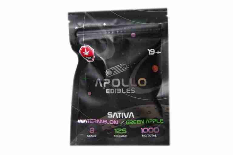 Apollo Edibles – Watermelon/Green Apple Shooting Stars 1000mg THC Sativa
