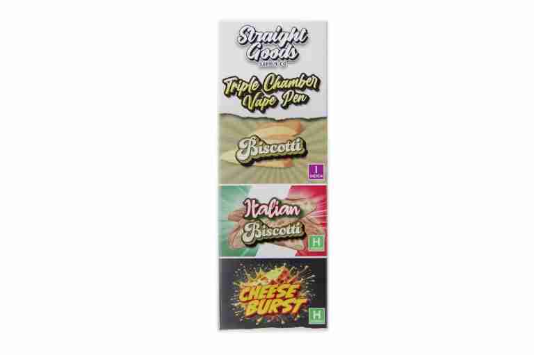 * New * Straight Goods Triple Chamber Vape – Cheese x Italian Biscotti x Biscotti (3 Grams + 3 Grams + 3 Gram) - Image 2