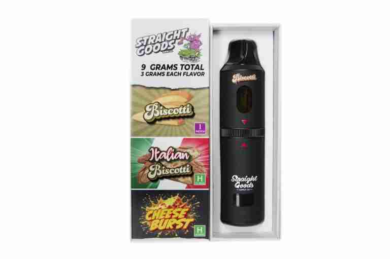 * New * Straight Goods Triple Chamber Vape – Cheese x Italian Biscotti x Biscotti (3 Grams + 3 Grams + 3 Gram)