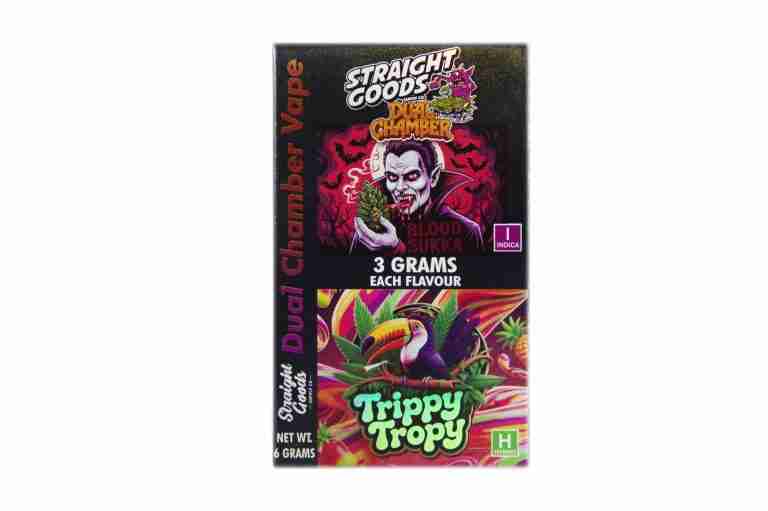 ((New Halloween Series )) Straight Goods Dual Chamber Vape – Blood Sukka + Tripy Tropy (3 Grams + 3 Grams) - Image 2