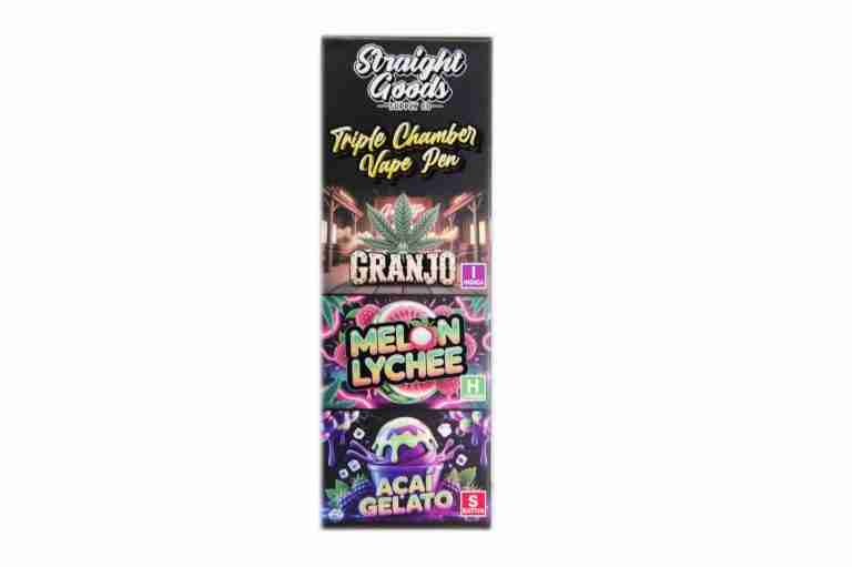 * New * Straight Goods Triple Chamber Vape – Granjo + Melon Lychee + Acai Gelato (3 Grams + 3 Grams + 3 Gram) - Image 2