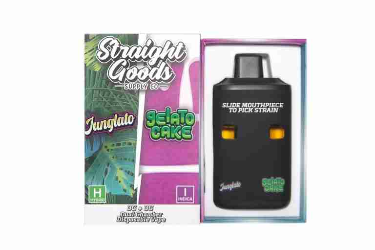 * New LCD Screen* Straight Goods Dual Chamber Vape – Junglato + Gelato Cake (3 Grams + 3 Grams)
