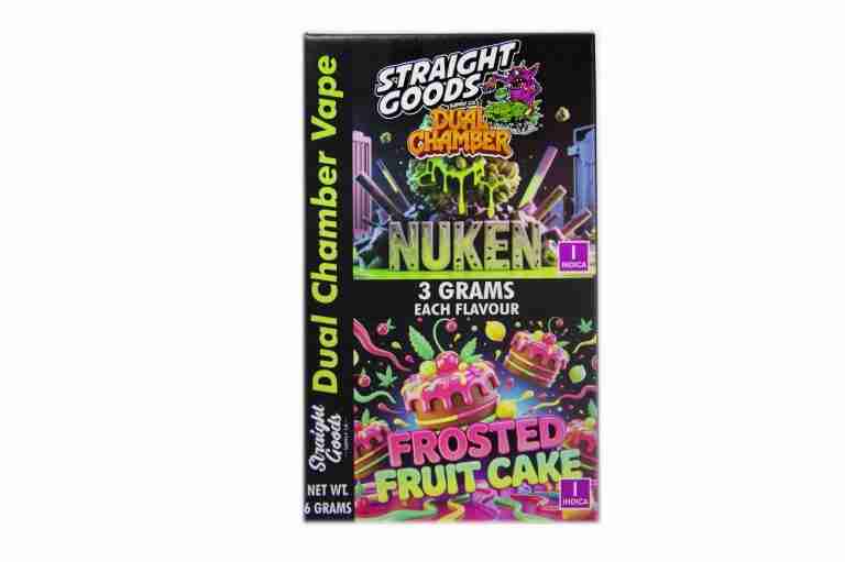 * New * Straight Goods Dual Chamber Vape – Nuken + Frosted Fruit Cake (3 Grams + 3 Grams) - Image 2