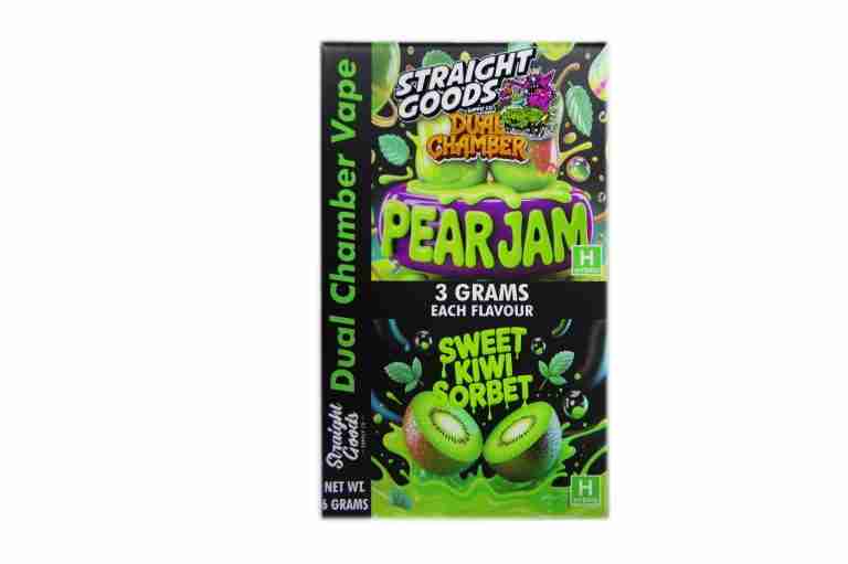* New * Straight Goods Dual Chamber Vape – Pear Jam + Sweet Kiwi Sorbet (3 Grams + 3 Grams) - Image 2