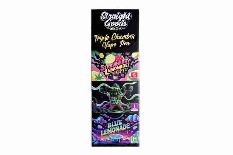 * New * Straight Goods Triple Chamber Vape – Strawberry Lemonade + Pine Tar + Blue Lemonade (3 Grams + 3 Grams + 3 Gram) - Image 2