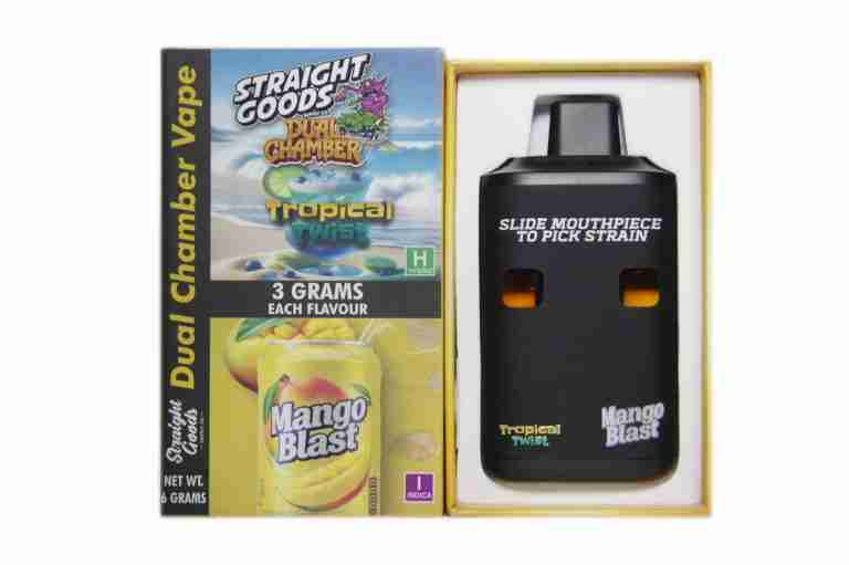* New * Straight Goods Dual Chamber Vape – Tropical Twist + Mango Blast (3 Grams + 3 Grams)