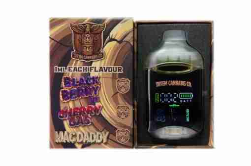 Totem Cannabis Co. Tri Chamber Vape – Black Cherry Gelato (Indica Dominant Hybrid) + Apple Mintz (Indica Dominant Hybrid) + Berry Zkittlez (Indica) (3 x 1 Gram)