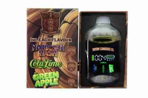 Totem Cannabis Co. Tri Chamber Vape – Moroccan Hash (Sativa) + Cola Lime (Hybrid) + Green Apple (Sativa Dominate Hybrid) (3 x 1 Gram)